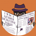 Detective reading a newspaper, to illustrate 'Gender Detectives'